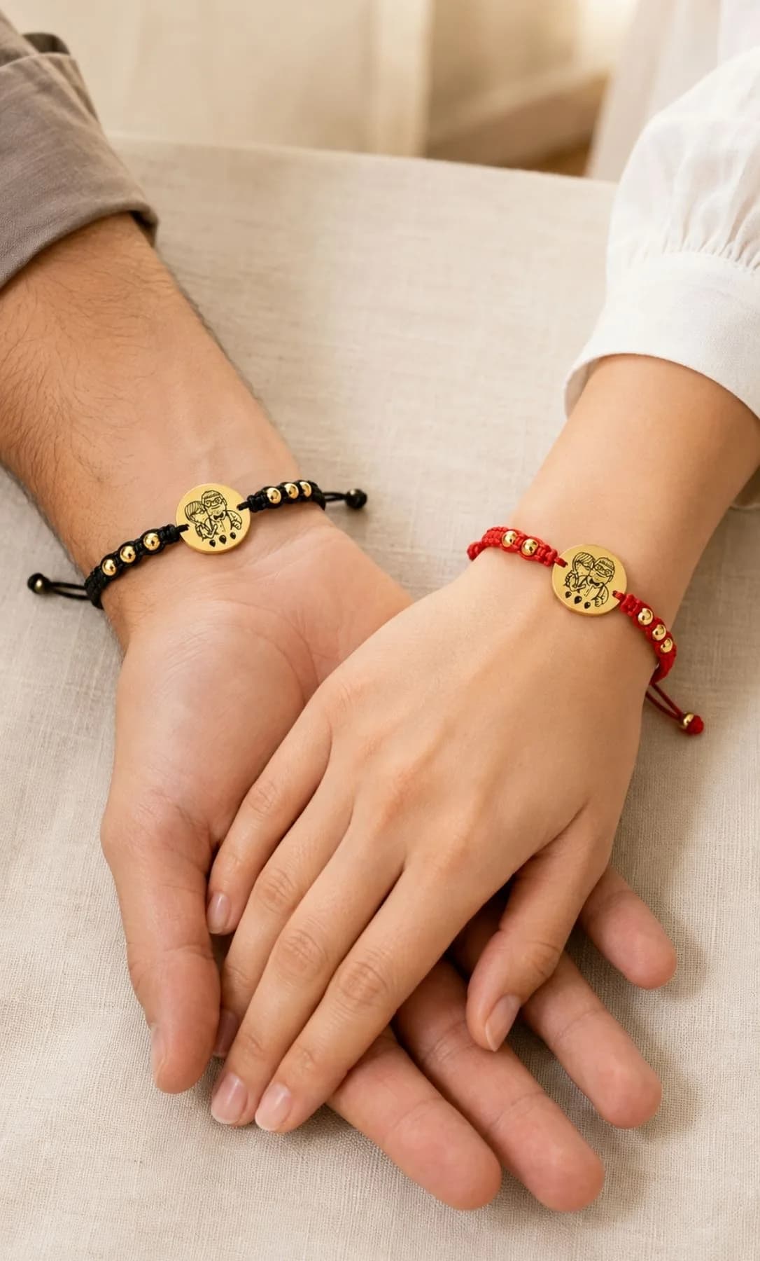 Pulseras Tejidas de Pareja “Nuestra Gran Aventura” — imagen 1
